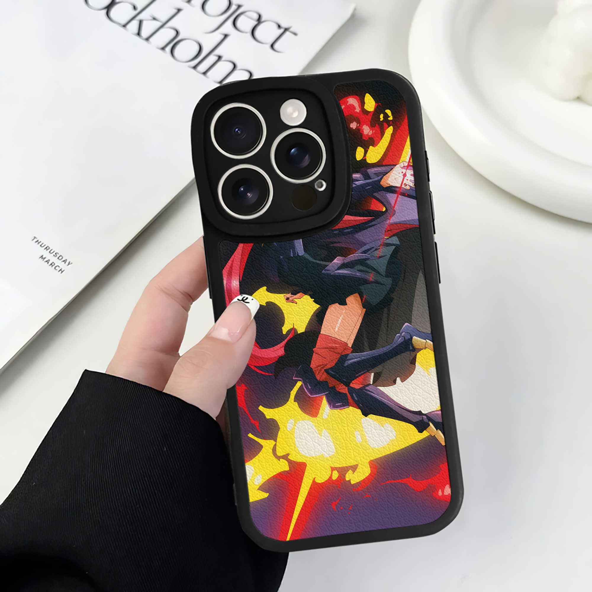 （画像用） 転スラ Regarding Reincarnated to Slime 【iPhone 16シリーズ対応】シリコンスマホケース（レザー調） 材質：シリコン